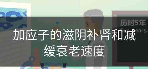 加应子的滋阴补肾和减缓衰老速度 加应子的滋阴补肾和减缓衰老速度